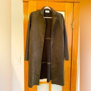 Zara faux suede duster jacket